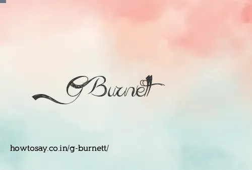 G Burnett