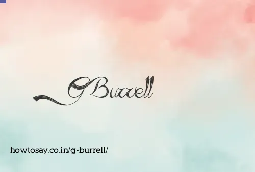 G Burrell