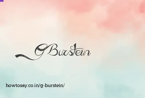 G Burstein