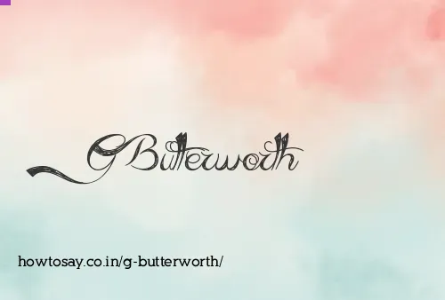 G Butterworth