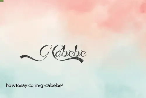 G Cabebe