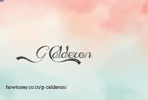 G Calderon