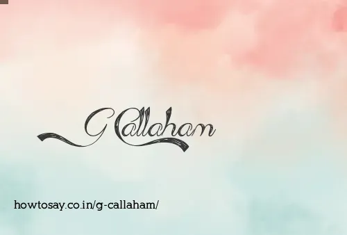 G Callaham