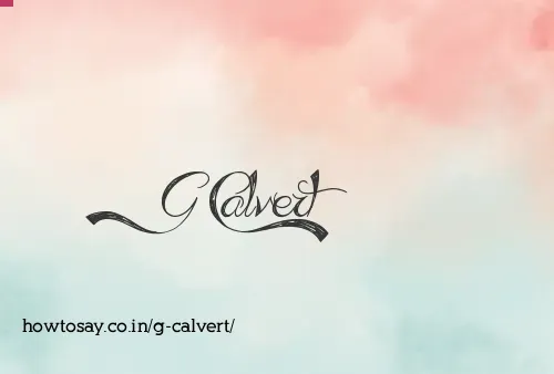 G Calvert