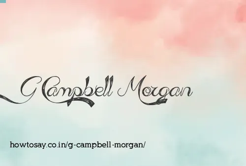 G Campbell Morgan