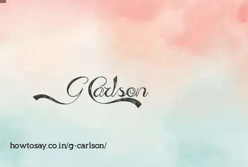 G Carlson