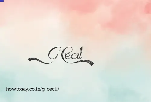 G Cecil