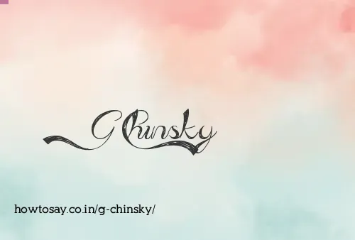 G Chinsky
