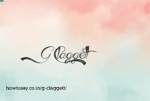 G Claggett