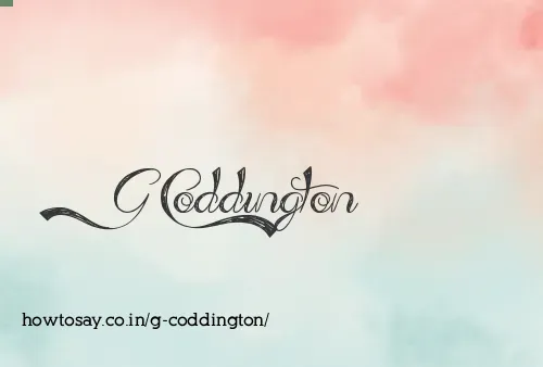 G Coddington