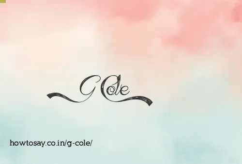 G Cole