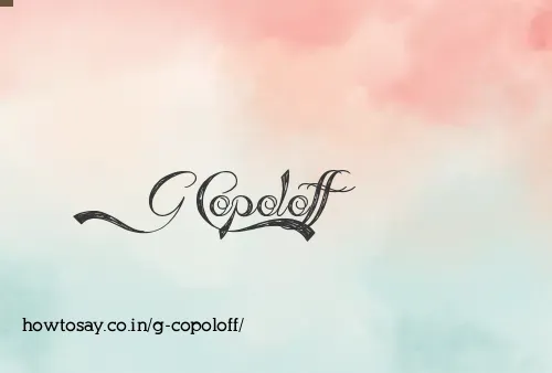 G Copoloff