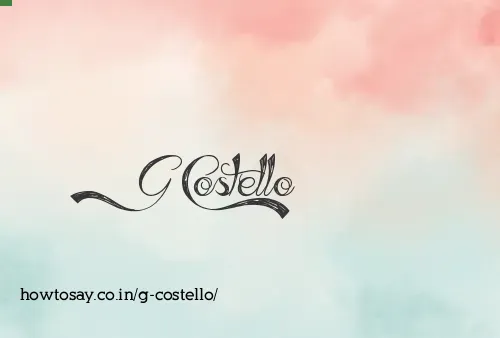 G Costello