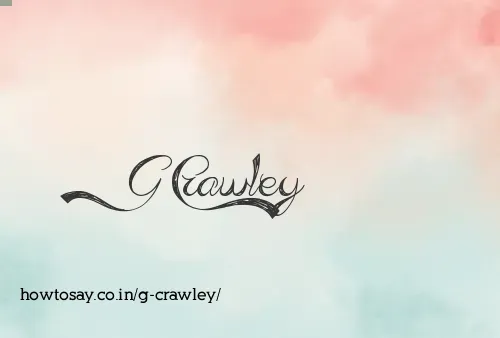 G Crawley