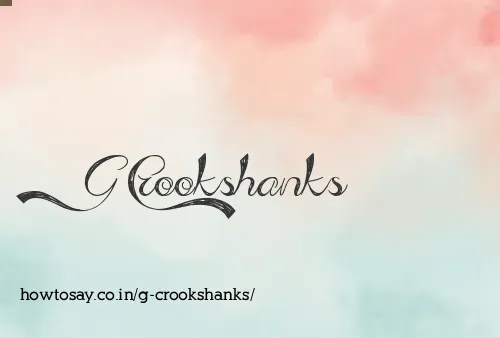 G Crookshanks