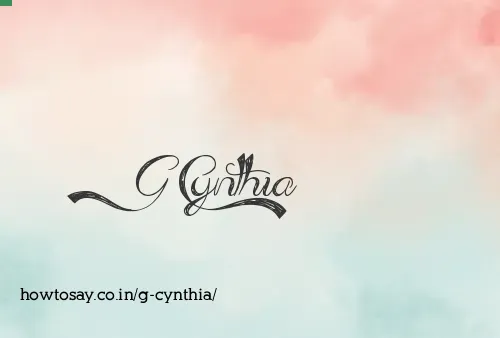 G Cynthia