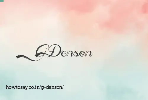 G Denson