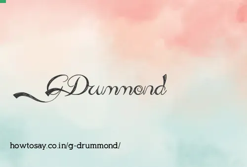G Drummond