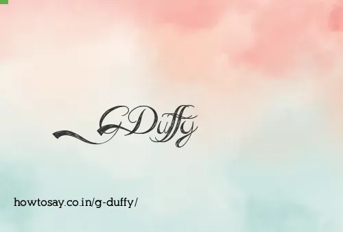 G Duffy