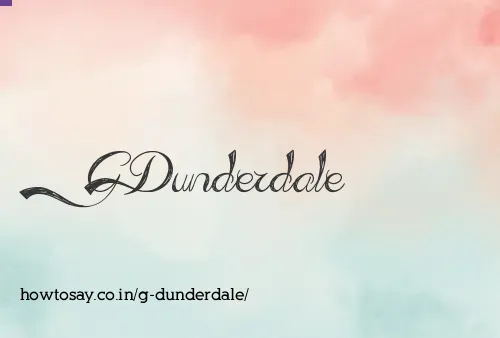 G Dunderdale