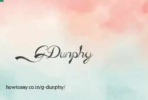 G Dunphy