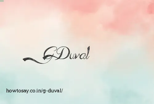 G Duval