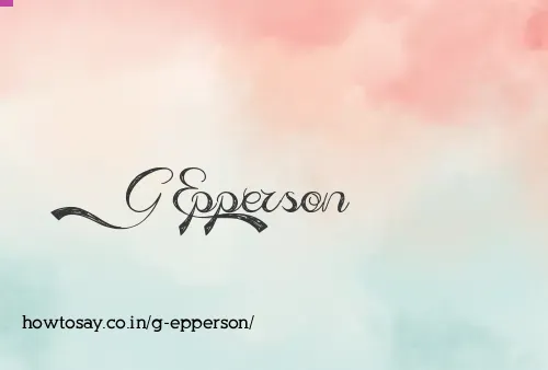 G Epperson