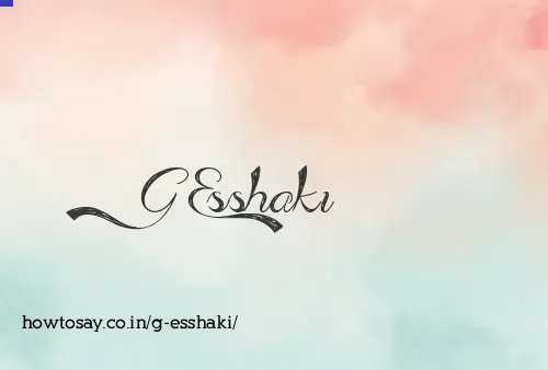 G Esshaki