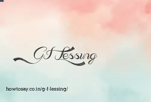G F Lessing