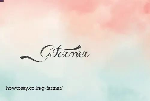 G Farmer
