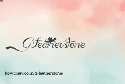 G Featherstone