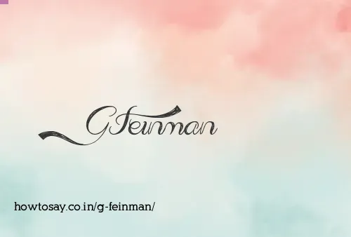G Feinman