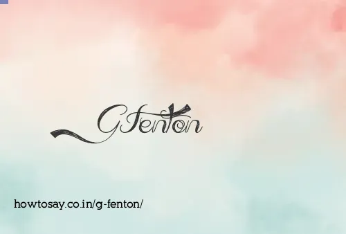 G Fenton