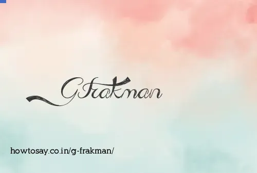 G Frakman