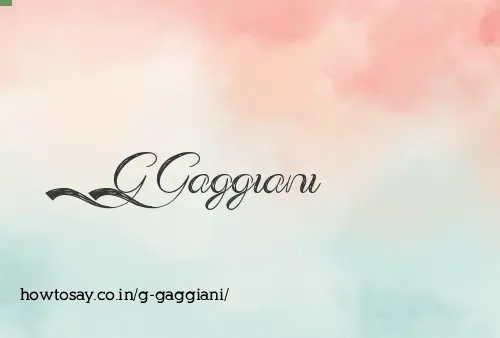 G Gaggiani