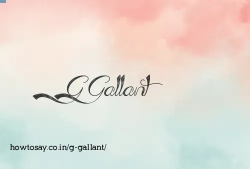 G Gallant