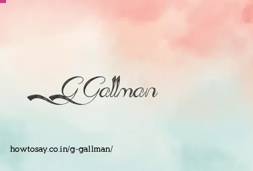 G Gallman
