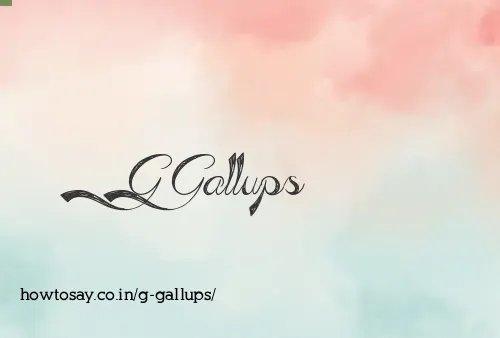 G Gallups