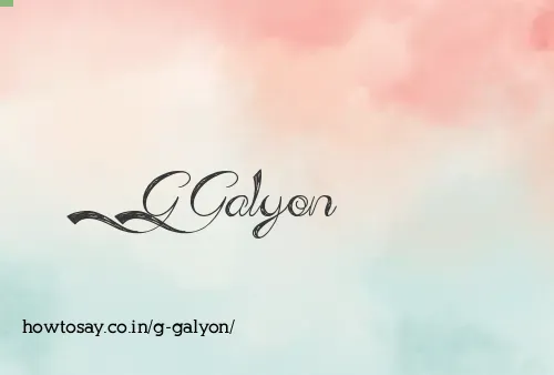 G Galyon