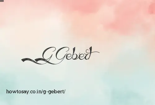 G Gebert