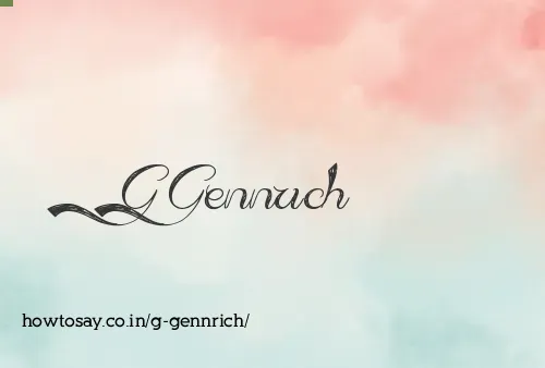 G Gennrich
