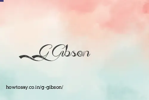 G Gibson