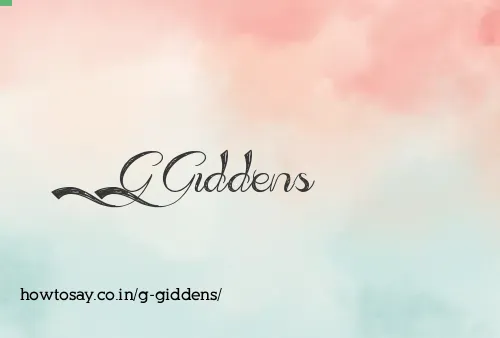G Giddens