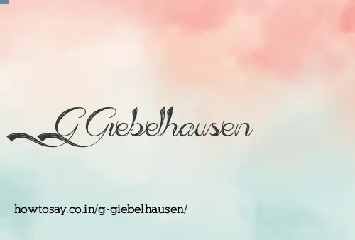 G Giebelhausen