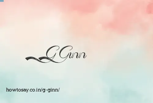 G Ginn