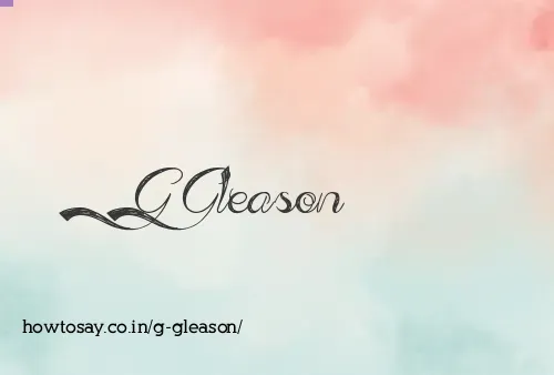 G Gleason