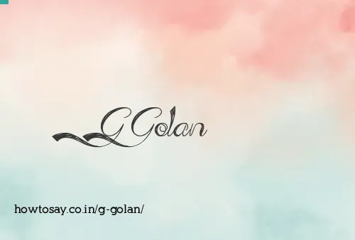 G Golan