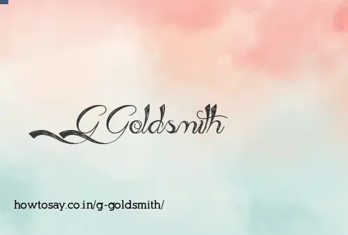 G Goldsmith