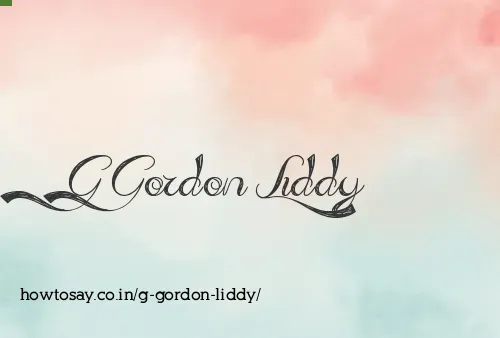 G Gordon Liddy