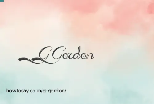 G Gordon